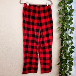 Super Soft Warm Fuzzy Plaid Pajama Bottoms Size Medium Petite